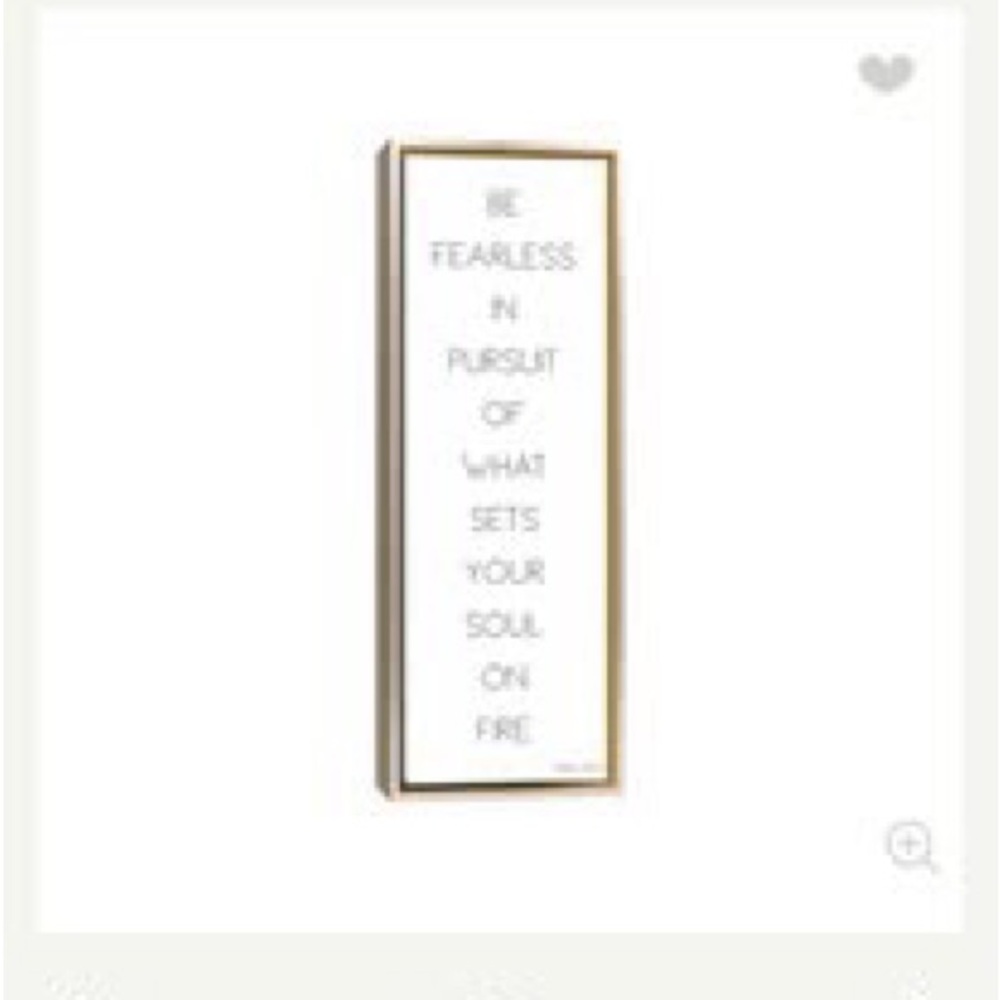 Inspirational Wall Art with Gold Frame